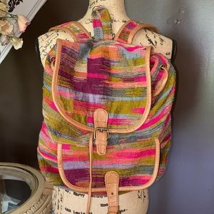 Fabric backpack colorful